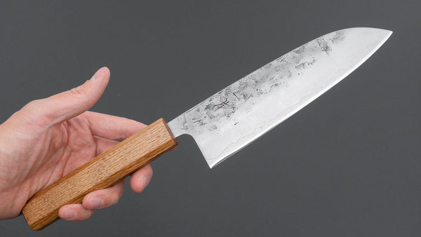 Hitohira Futana SLD Nashiji Santoku 170mm Oak Handle Product vendor