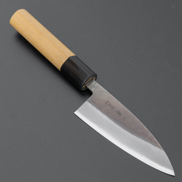 Hitohira TD Blue #2 Stainless Clad Kurouchi Utility 105mm Ho Wood Handle (D-Shape)