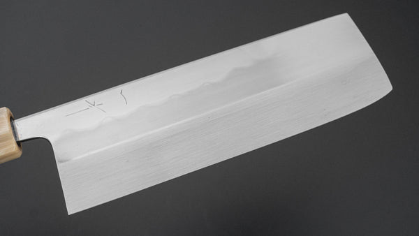 Hitohira Togashi White #1 Notaremon Mizu Honyaki Nakiri Taihei Makassar Ebony Handle (#107/ Saya)