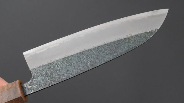 Muneishi Blue #2 Tsuchime Santoku 165mm Walnut Handle Product vendor