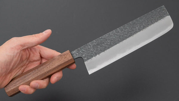 Muneishi Blue #2 Tsuchime Nakiri 165mm Walnut Handle Product vendor