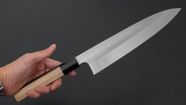 Hitohira Togashi White #1 Notaremon Mizu Honyaki Gyuto 240mm Kurokaki Persimmon Handle (#173/ Saya) Product vendor