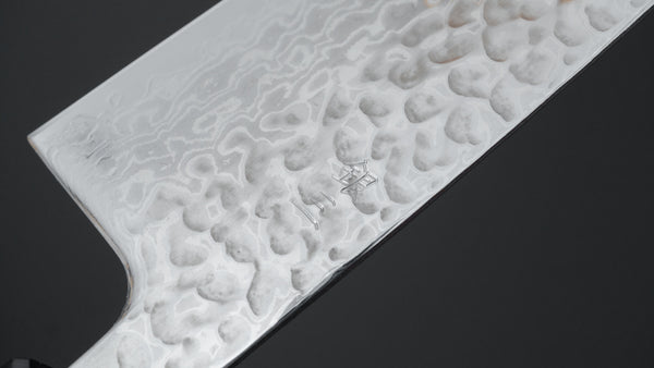 Hitohira Futana S3 Tsuchime Damascus Santoku 170mm Walnut Handle