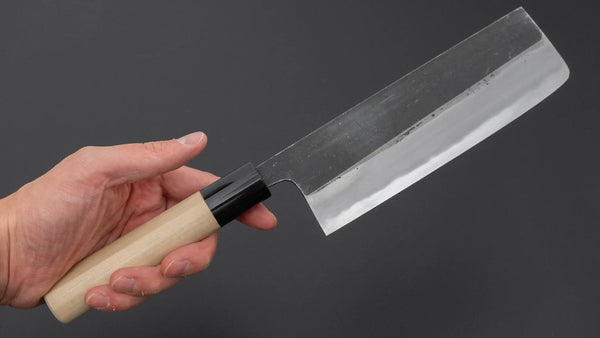 Hitohira Togashi White #2 Kurouchi Nakiri Ho Wood Handle (D-Shape) Product vendor
