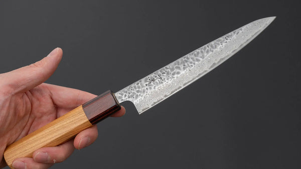 Hitohira Futana Stainless Tsuchime Damascus Petty 150mm Keyaki Zelkova Handle Product vendor