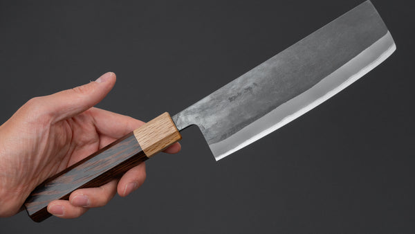 Hitohira TD Blue #2 Stainless Clad Kurouchi Nakiri 165mm Wenge Handle