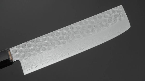 Hitohira HG Tsuchime Damascus Nakiri Walnut Handle Product vendor