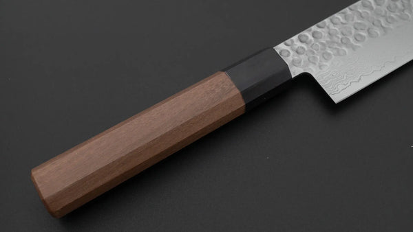 Hitohira HG Tsuchime Damascus Nakiri Walnut Handle Product vendor