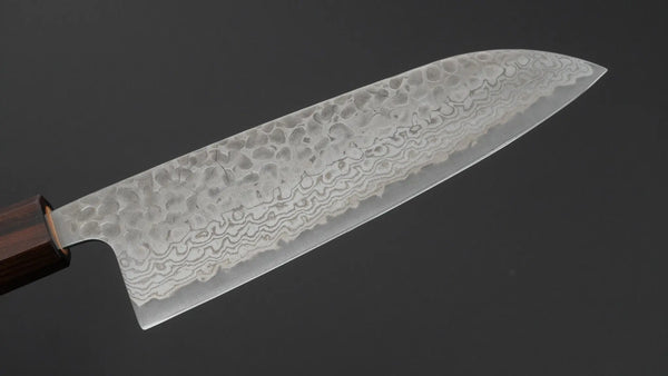 Hitohira Futana S3 Tsuchime Damascus Santoku 170mm Cherry Wood Handle Product vendor