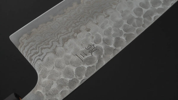 Hitohira Futana S3 Tsuchime Damascus Santoku 170mm Cherry Wood Handle Product vendor
