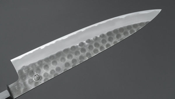 Hitohira Hinode Tsuchime White #2 Stainless Clad Gyuto 240mm Taihei Wood Handle