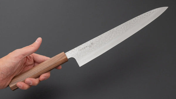 Makoto Kurosaki STK VG-7 Tsuchime Damascus Gyuhiki 270mm Walnut Handle Product vendor