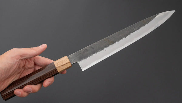 Hitohira Hinode Nashiji White #2 Stainless Clad Sujihiki 240mm Wenge Handle Product vendor