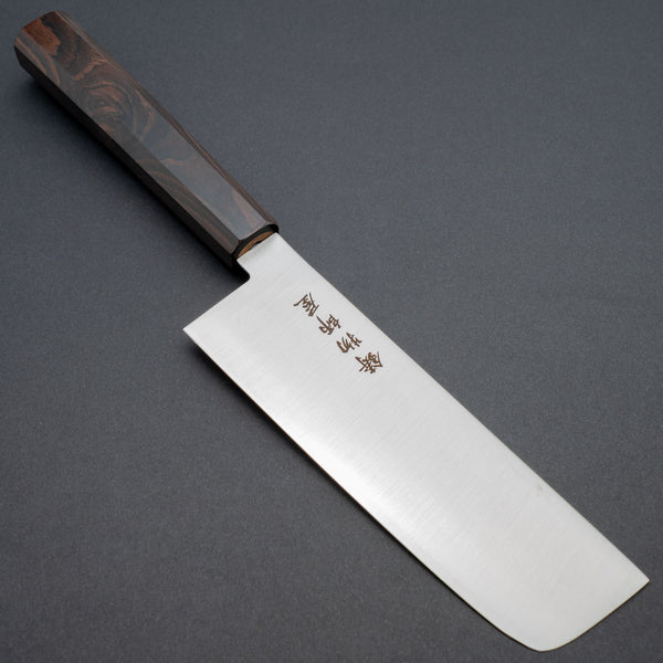 Hitohira Imojiya TH Stainless Nakiri 160mm Ebony Handle (Wa)