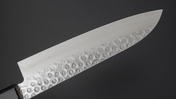 Hitohira HG Tsuchime Damascus Santoku Walnut Handle