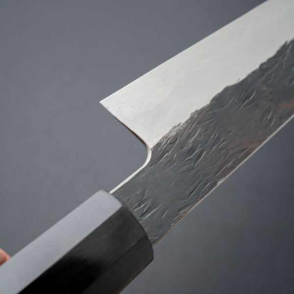 Isamitsu White #1 Stainless Clad Kurouchi Sujihiki 270mm Tagayasan Handle