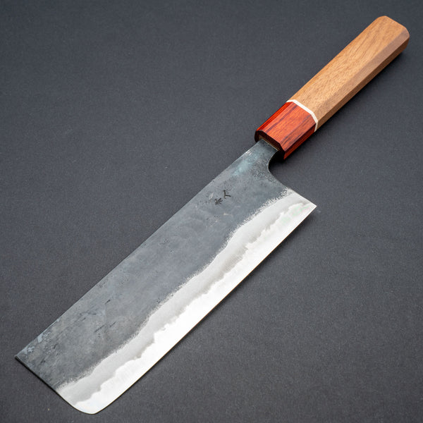 Hitohira Tosa Kurouchi Blue #2 Nakiri 170mm Walnut Handle (Rengas Ferrule)