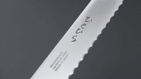 Hitohira Hiragana Bread Knife 360mm Pakka Handle