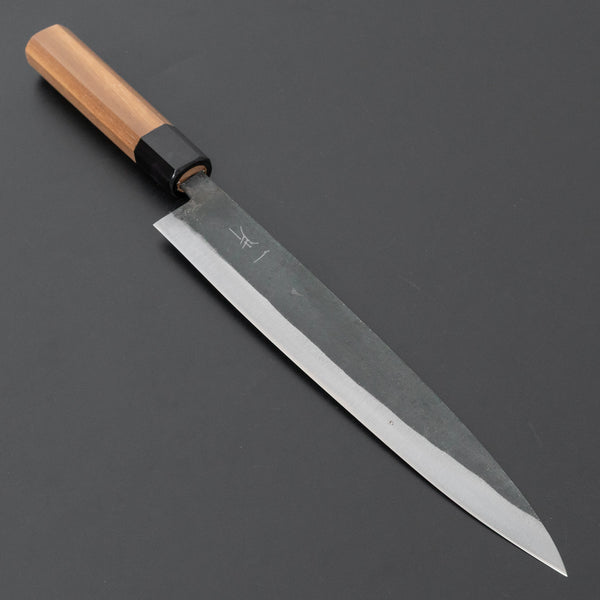 Hitohira Hizen Kurouchi Blue #1 Sujihiki 240mm Walnut Handle