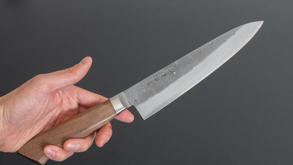 Hitohira TD Blue #2 Stainless Clad Nashiji Yo Gyuto 180mm Walnut Handle