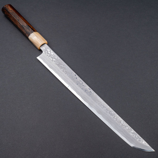 Hitohira Kikuchiyo Mosuke Kikko Blue #1 Yanagi Sakimaru 300mm Ziricote Handle (Saya) (Discounted) Product vendor