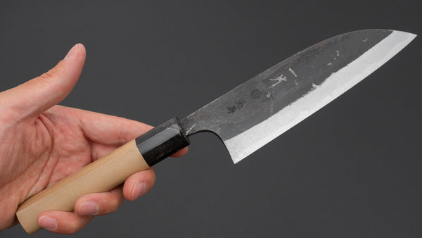 Hitohira Onihiro White #1 Santoku 135mm Ho Wood Handle (D-Shape)
