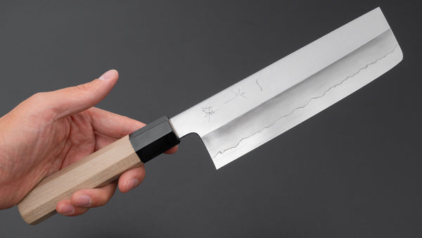 Hitohira Kikuchiyo Ren Silver #3 Nakiri 180mm Ho Wood Handle Product vendor