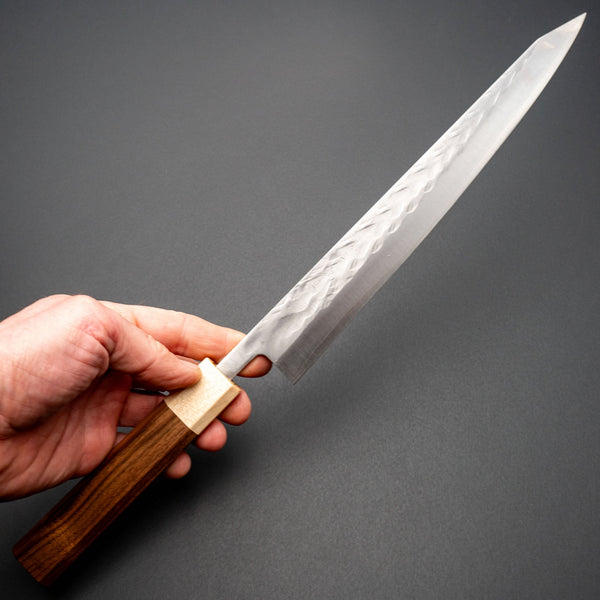 Hitohira TD SLD Tsuchime Sujihiki 240mm Walnut Handle Product vendor