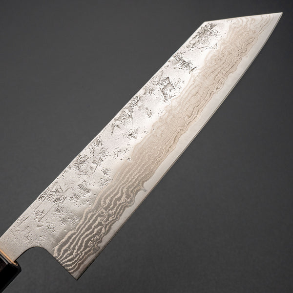 Hitohira Futana Swedish Stainless Nashiji Damascus Bunka 170mm Walnut Handle
