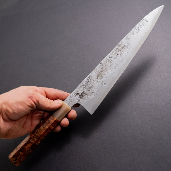 Cygnus Coryphus 26c3 250mm Gyuto Riisgaard Elm Burl Handle - Tetogi