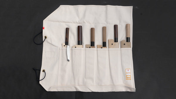 HI - CONDITION Hanpu Canvas 6 Pockets Knife Roll Kinari - Tetogi