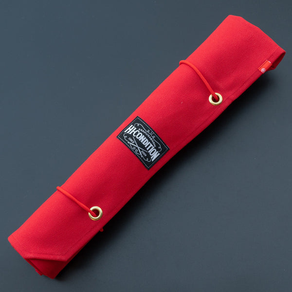 HI - CONDITION Hanpu Canvas 6 Pockets Knife Roll Red - Tetogi