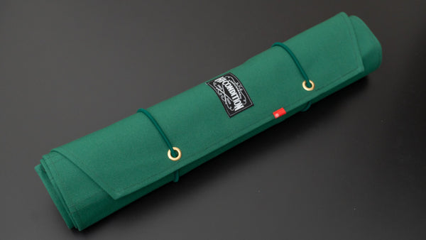 HI-CONDITION Hanpu Canvas 9 Pockets Knife Roll Deep Mid Green - Tetogi