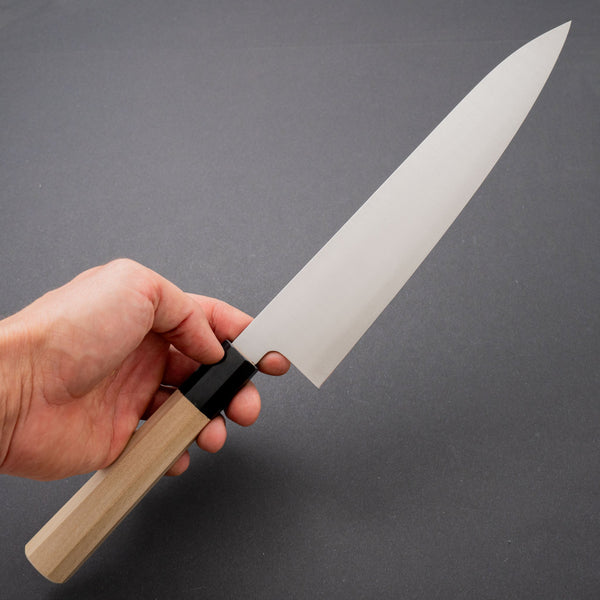 Hitohira Ashi Swedish Stainless Gyuto 240mm Ho Wood Handle - Tetogi