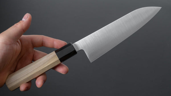 Hitohira Ashi Swedish Stainless Santoku 165mm Ho Wood Handle - Tetogi