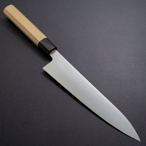 Hitohira Ashi White #2 Gyuto 210mm Ho Wood Handle - Tetogi