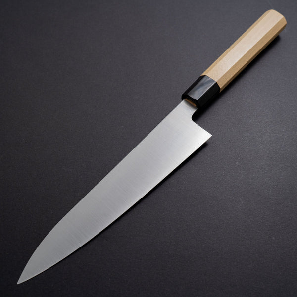 Hitohira Ashi White #2 Gyuto 210mm Ho Wood Handle - Tetogi