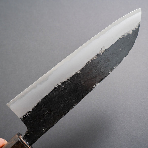 Hitohira Blue #1 Kurouchi Santoku 165mm Walnut Handle - Tetogi