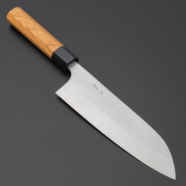 Hitohira Echizen SG2 Santoku 180mm Keyaki Zelkova Handle - Tetogi