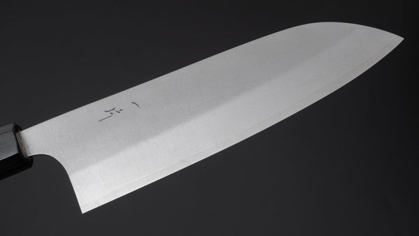 Hitohira Echizen SG2 Santoku 180mm Keyaki Zelkova Handle - Tetogi