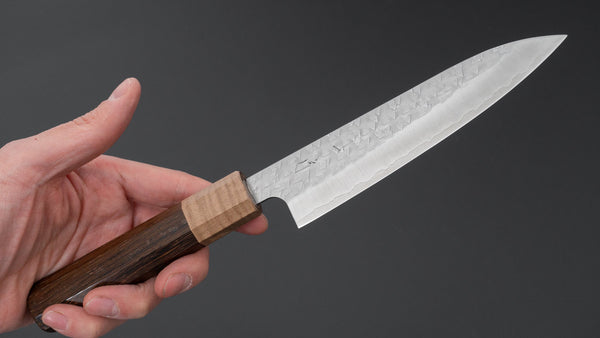 Hitohira Echizen SG2 Tsuchime Petty 140mm Tagayasan Handle - Tetogi