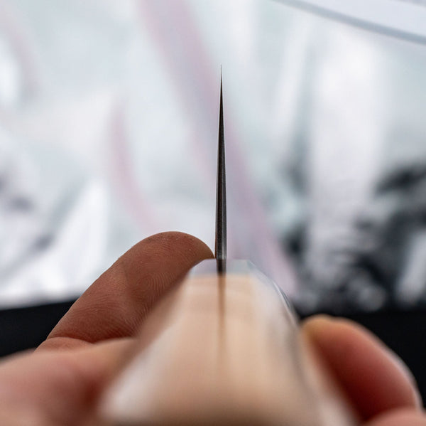 Hitohira Futana SB Migaki Santoku 170mm Keyaki Zelkova Handle - Tetogi