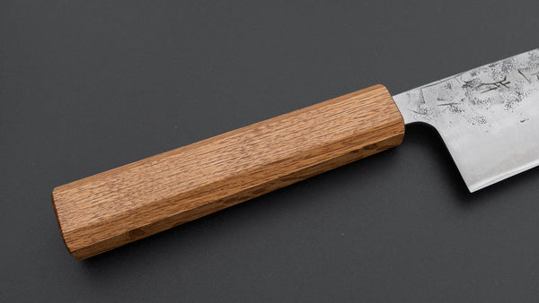 Hitohira Futana SLD Nashiji Santoku 170mm Oak Handle - Tetogi