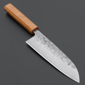 Hitohira Futana SLD Nashiji Santoku 170mm Oak Handle - Tetogi