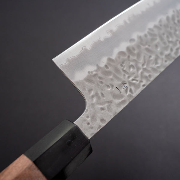 Hitohira Futana White #1 Migaki Tsuchime Nakiri 165mm Walnut Handle - Tetogi