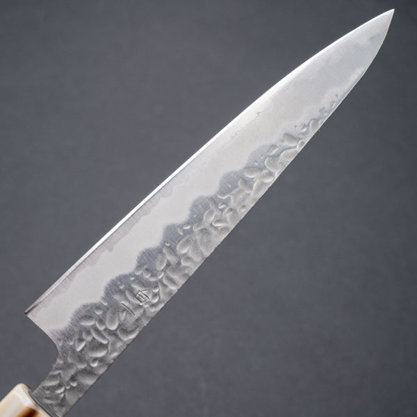 Hitohira Futana White 1 Migaki Tsuchime Petty 135mm Ebony Handle - Tetogi