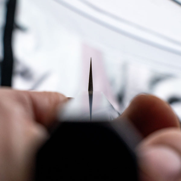 Hitohira Futana White 1 Migaki Tsuchime Petty 135mm Ebony Handle - Tetogi