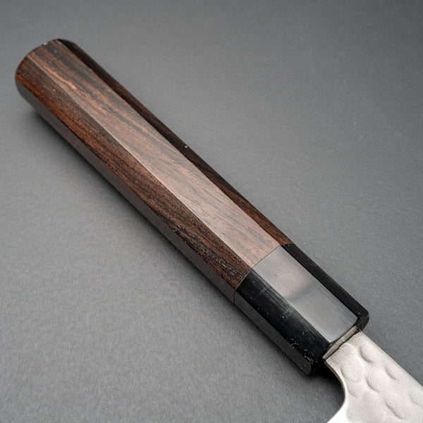 Hitohira Futana White 2 Migaki Tsuchime Kiritsuke Gyuto 210mm Ebony Handle - Tetogi