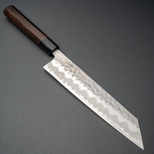 Hitohira Futana White 2 Migaki Tsuchime Kiritsuke Gyuto 210mm Ebony Handle - Tetogi