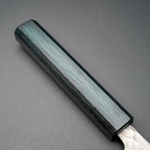 Hitohira Futana White 2 Migaki Tsuchime Kiritsuke Gyuto 210mm Oak Handle (Navy) - Tetogi